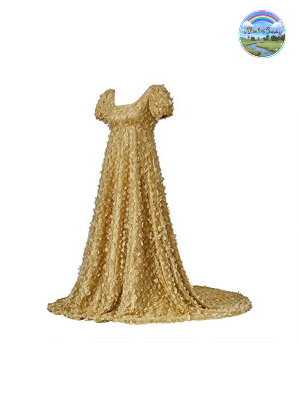 Regency Lace Dress Square Neck Sleeveless A-Line Maxi Formal